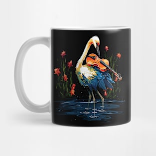 Whooping Crane Playing Violin Mug